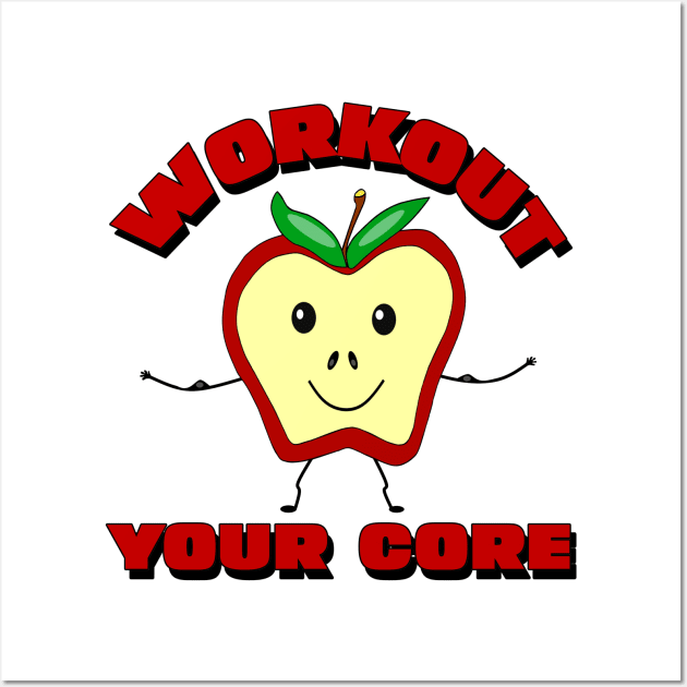 WORKOUT Quote New Body Work Out Your Core Wall Art by SartorisArt1